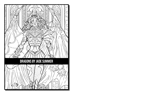 Independently Published Summer, Jade Dragons: An Adult Coloring Book With Mythical Fantasy Creatures And Epic Fantasy Scenes For Dragon Lovers thumb #17