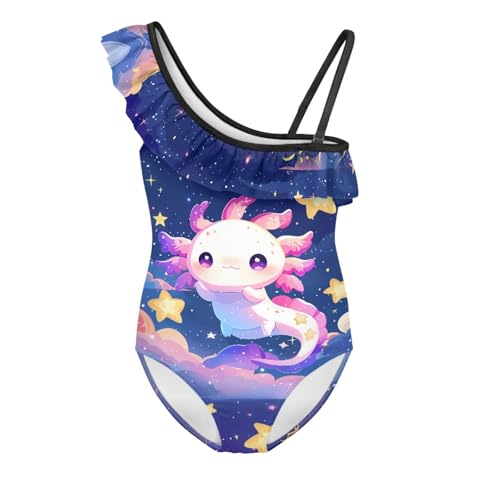 Image of Girls One Piece Swimsuits Size 3-14 Trendy Ruffle Bathing Suit Casual Hawaiian Summer Beach Swimwear
