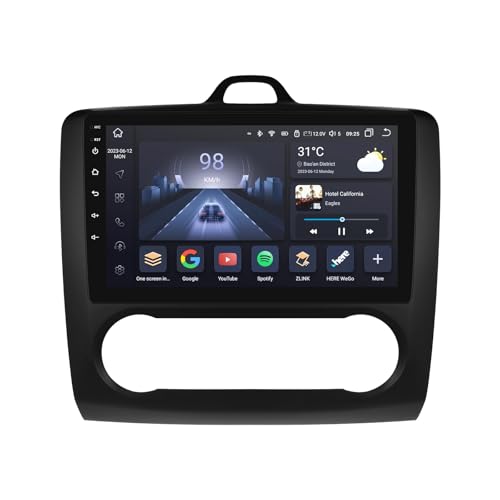 Ossuret Octa Core Radio de Coche para Ford Focus Exi AT 2004-2011, Pantalla táctil QLED de 9 Pulgadas...