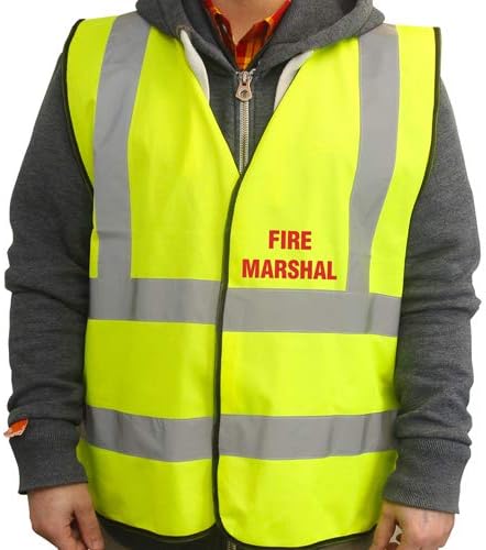 Supreme HRT80Y-XL-Fire Marshal Basic High-Visibility Safety Vest, X-Large, Yellow