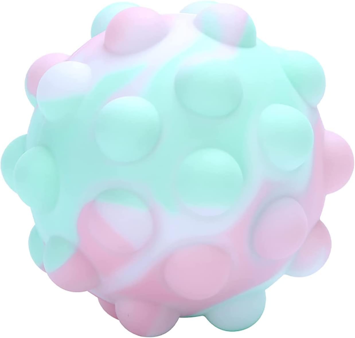 Pop it Ball Fidget Toys, 3D Squeeze Push Bubble Pop Its Fidget Ball Toy, Popper Sensory Stress Balls Anxiety Relief Fingertip Toy for Adults and Kids