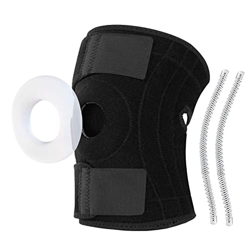 Knee Brace with Side Stabilizers & Patella Gel Pads, Adjustable Compression Knee Support Braces for Knee Pain, Joint Pain Relief, Meniscus Tear,MCL,ACL,Arthritis,Injury Recovery