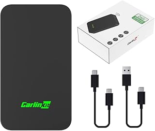 CarLinkit 5.0 Wireless Adapter, 2 in 1 for Cars with Apple CarPlay or Android Auto, Convert Wired to Wireless