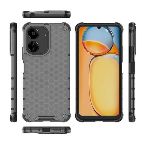 Image of Glasgow Back Case Cover Compatible with [ Poco C65 / Mi Redmi 13C 4G ] (Stylish Design) - Black