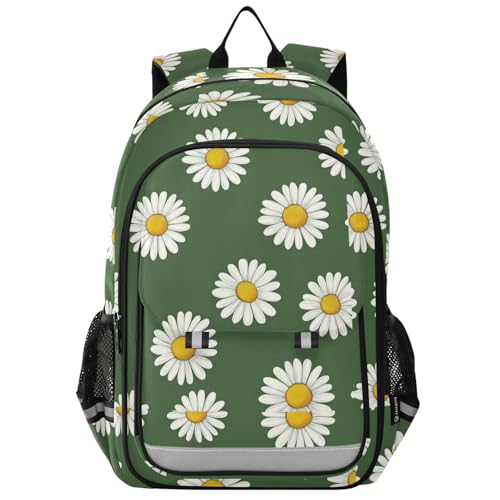 Sac à dos ordinateur portable enfant marguerites vert idéal collège