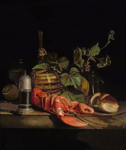 Peinture sur Toile Portrait homard Bogdany deco chambre 60x90