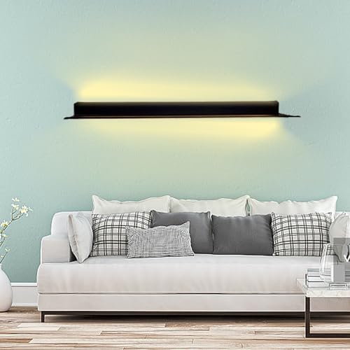Étagère lumineuse LED intégrée 32" avec fixation murale invisible