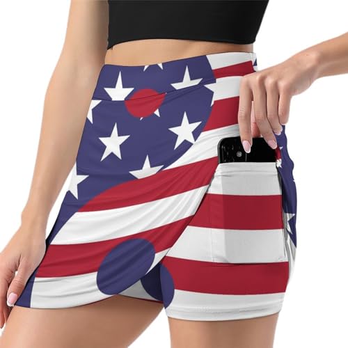 Jupe de tennis femme avec poche short de golf athlétique