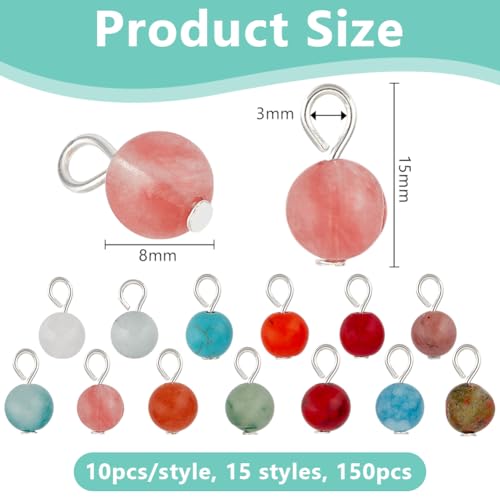 Pierre précieuse naturelle 8mm pour fabriquer des bijoux uniques - 2