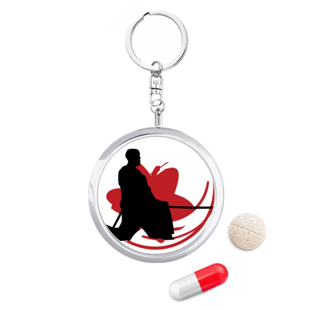 un brand Japan Asia Sakura Hew Outline Pill Case Portable Container for Purse