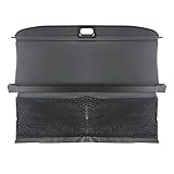 Silscvtt Black Retractable Luggage Shade Cargo Rear Cover Replacement for Smart Fortwo 2007-2014