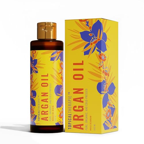 Moroccan Argan Oil – Styling Solution for Frizzy, Dry, and Thin Hair, Promotes Hair Growth, Controls Hair Fall for Men and Women – 100% Pure, Organic, and Natural – Free from Preservatives – 200 ml