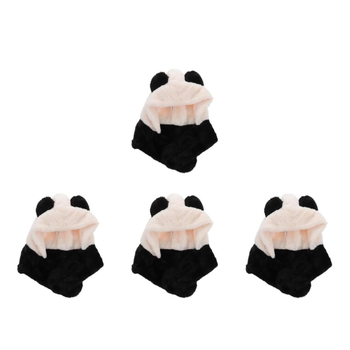 Healeved 4 Piezas Gorro de Panda para Mujer y Niña, Felpa Imitación