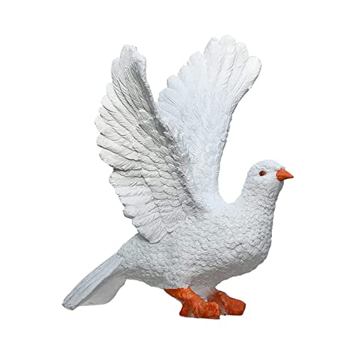 Ornements d'oiseaux de simulation, sculptures de statues et sculptures de statues de décoration de jardin en résine, figurines de colombe B, B