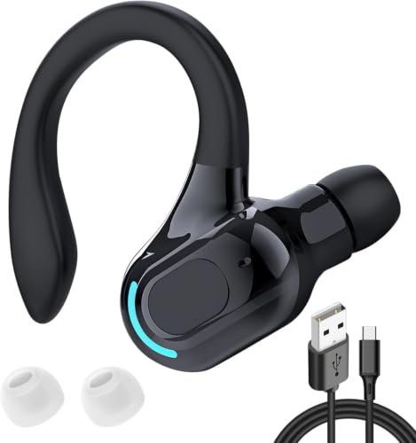 Pinganillo Bluetooth Mono Manos Libres V5.2 Pequeño con Micrófono Integrado Manos Libres Oreja Mini 20h de Uso Casco Inalámbrico para Hablar por Teléfono para iPhone Android PC Diseño 360° Oreja