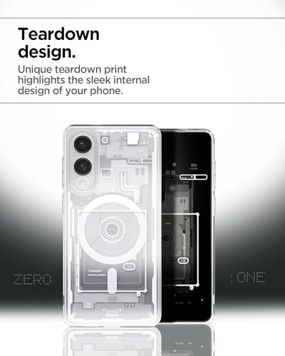 Image of Spigen Ultra Hybrid MagFit | Samsung Galaxy S25 Edge Case [MagSafe] [Semi Transparent] Galaxy S25 Edge Back Cover | TPU+PC - Zero One White