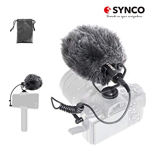 SYNCO Mic-M1 On-Camera Shotgun Mic Video Microphone with Shock Mount Windshield for DSLR