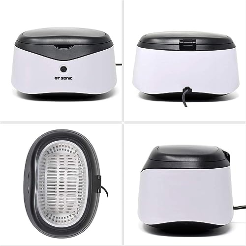 PAHION Limpador ultrassônico digital de aço inoxidável com cesta de limpeza e suporte de relógio Fer
