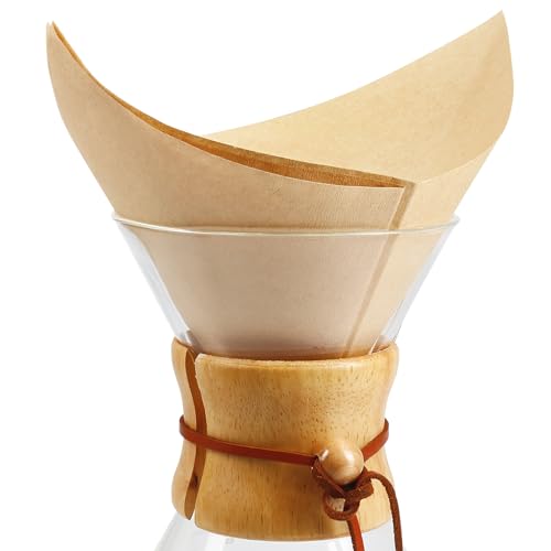 Image of YQL Pour Over Coffee Filter, Unbleached Disposable Coffee Filter Papers for Pour Over Coffee Maker Drippers and More(100Pcs)