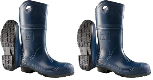 DUNLOP Protective Footwear, Durapro Steel Toe, 100% Waterproof Polyblend PVC Material, Comfortable DURAPRO Energizing Insoles, Lightweight and Durable, 8908600.09, Size 9 US (Pack of 2)