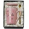 Aunt gifts from niece nephew best aunt ever gifts mug happy birthday christmas gifts for aunt auntie marble ceramic auntie coffee mug gifts box printed gold 14 oz pink  urban country home decor