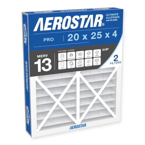 Aerostar Air Filter 20x25x4 MERV 13 AC Filter...