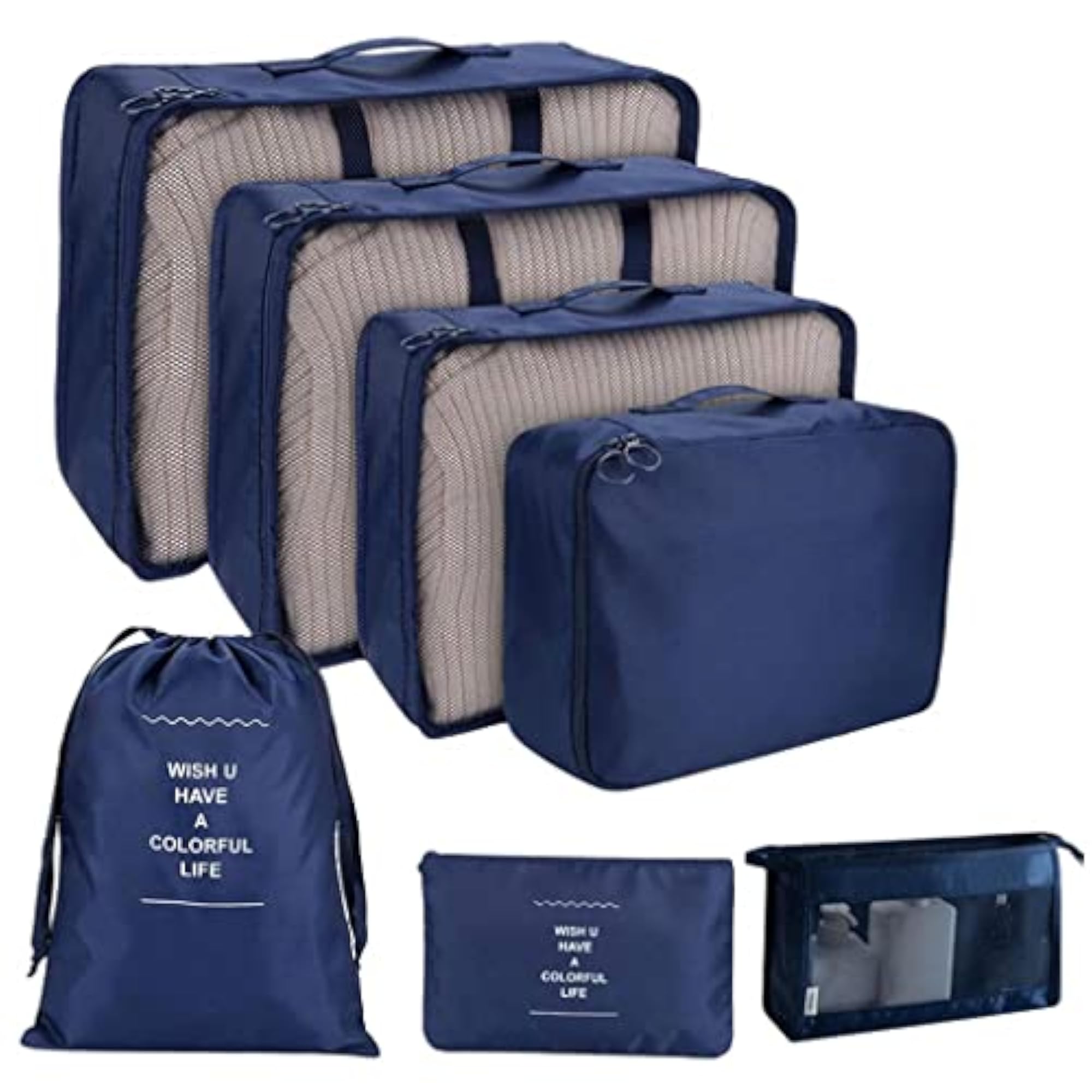 8Pcs/Set Packing Cubes for Travel Clothes Sorting