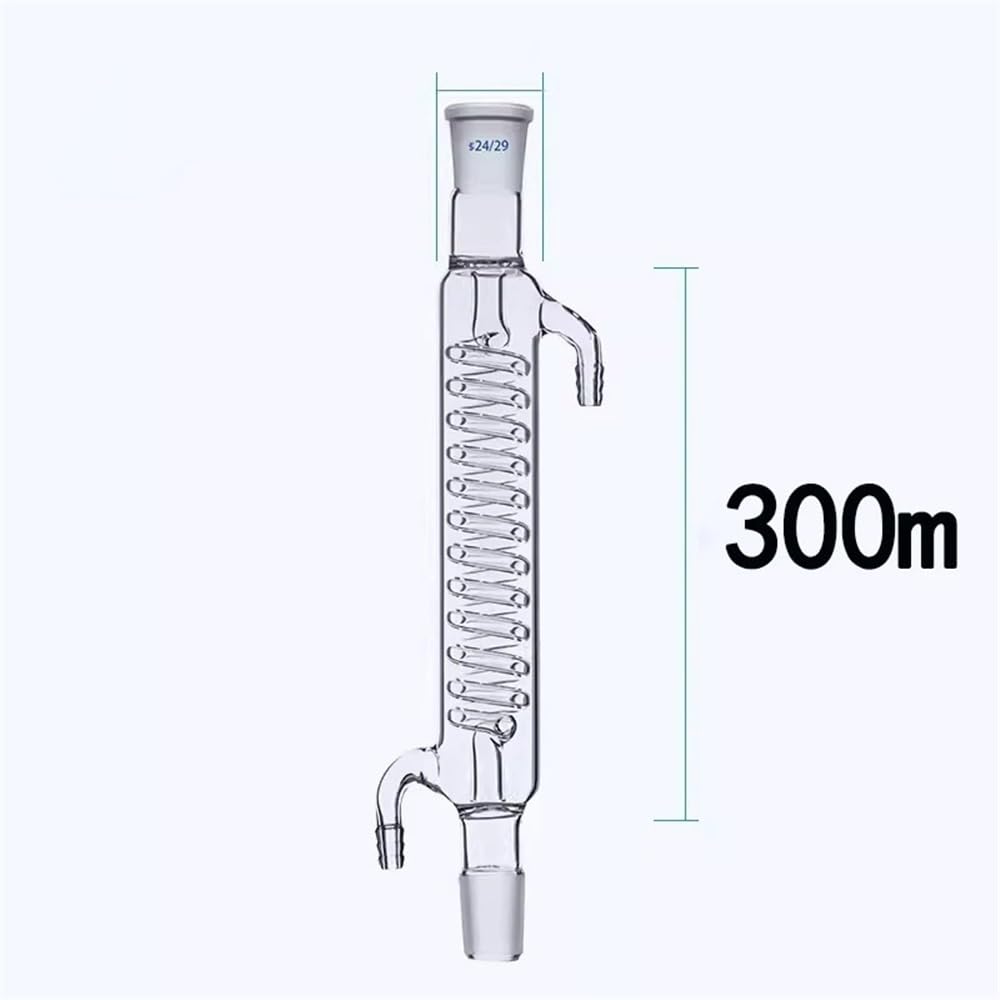 Kondensator 300 mm, długość, złącze 24/29, złącze węża 10 (laboratorium szklane) używane wyposażenie laboratoryjne