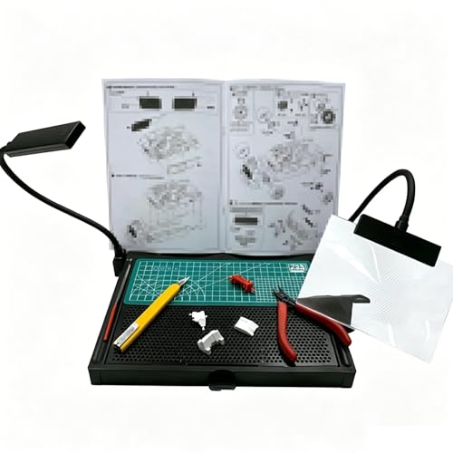 Établi de modélisme avec lampe LED et tiroirs de rangement pour DIY