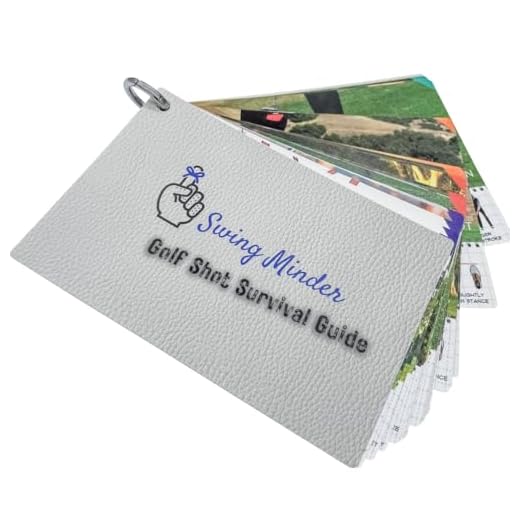 Swing Minder Golf Reference Cards | Pocket Golf Survival Guide and Golf Cheat Sheet Booklet | Compact Waterproof PVC Cards for Troublesome Shots | Clip-on Carabiner for Your Golf Bag