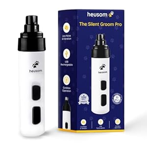 Silent Groom Pro Pet Nail Grinder | Cortador de uñas silencioso para perros, gatos y otros animales | Aseo de uñas seguro y sin estrés, ideal para perros sensibles de todas las razas y tamaños