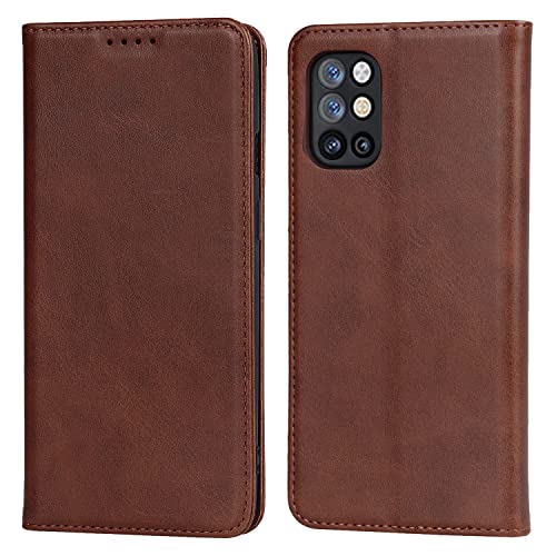 Housse portefeuille OnePlus 8T 1+8T clapet porte-carte marron iCoverCase