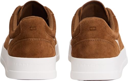 Tommy Hilfiger Herren Court Sneaker Premium aus Leder, Braun (Coconut Grove), 40 – Ansicht 3
