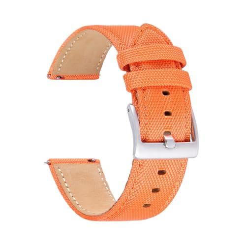 Bracelet montre 22mm en cuir véritable et toile nylon de haute qualité