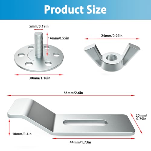 12 Pack Undermount Sink Clip, Sink Clips Kit,Sink Mounting Kit Bracket, for Bathroom Kitchen Marble Granite Vanity Countertop Installation and Repair Kit - Silver