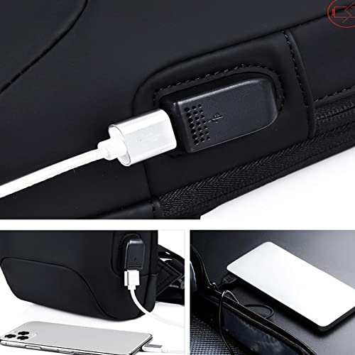 Bolsa tiracolo masculina | Mochila tiracolo impermeável | Mochila tiracolo pequena com porta de carr