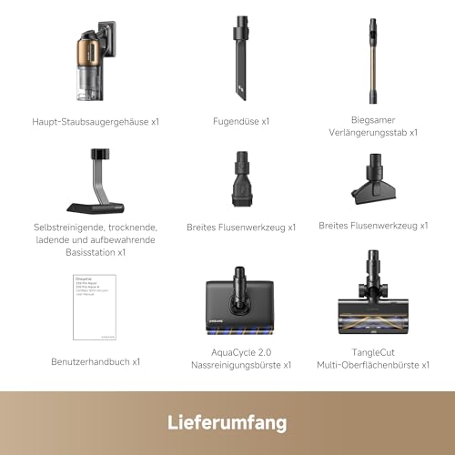 dreame Z30 Pro Aqua-A Akku Staubsauger zur Nassreinigung, Nass- und Trockenreinigung, Selbstreinigung mit Heißluft, 90° biegbar, Anti-Tangle-Haarzerschneiden, 855 W, 28.000 Pa