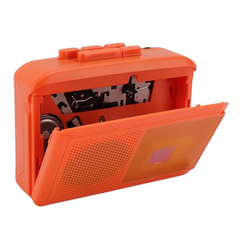 XUMIUZIY Portable Cassette Player, Vintage Tape Recorder with Built in Speaker and 3.5mm Headphone Jack, Fast Forward Rewind, Powered by 2 AA Batteries or USB C for Walking Gifts