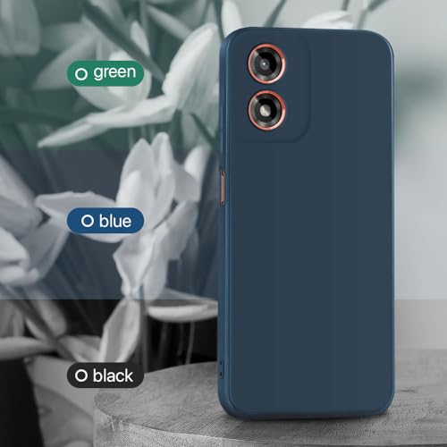 Image of WOW IMAGINE Back Cover for Motorola Moto G04 | Moto G04s | Ultra Slim Soft Rubberised Case | Inner Velvet Fabric Lining | Matte Silicone Flexible Mobile Case | Camera Protection - Blue