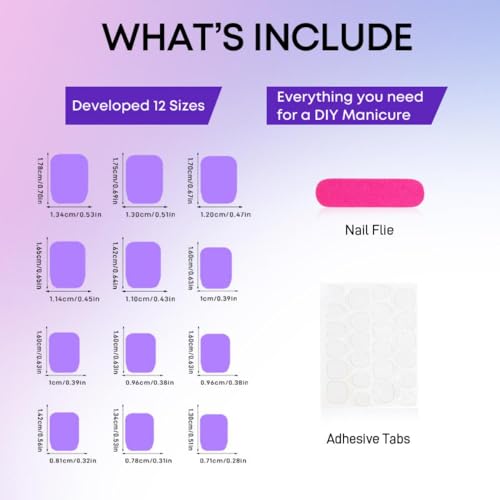 Image of 48 Pcs Ombre Press on Nails & Press on Toenails Set Short Square False Nail Glossy Full Cover Fake Nails Pink White Glue on Nail Artificial Acrylic Stick on Toe Nail for Women Summer Manicure