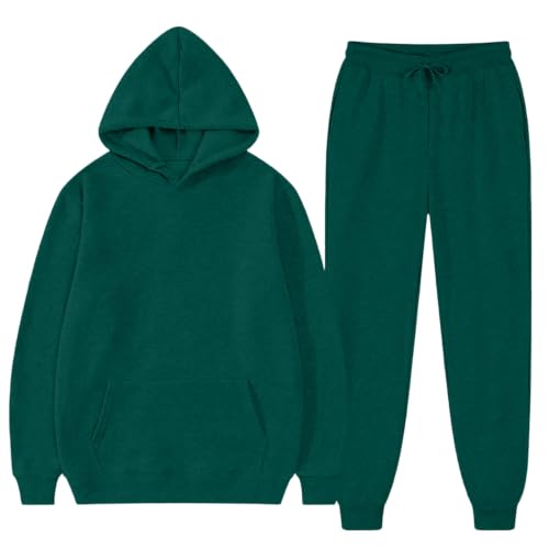 Men Track Suits 2 Piece Set Fleece Hoodie Workout Pants Joggers Sweatsuit - image 8