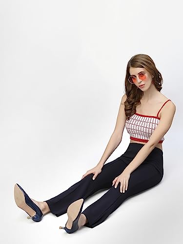 Image of POPWINGS Casual Solid Regular Fit Solid Trouser for Women || Pull On Trouser for Women || Semi-Formal Work Women Trouser for Summer || Stylish Western Trouser