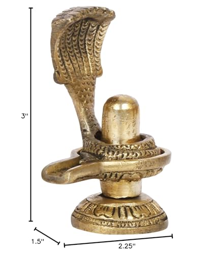 Estatua de Shivling de Latón 3 Pulgadas miniatura 6