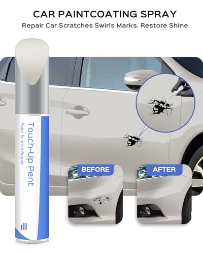 PARTS4EV QAB Pearl White Tricoat Touch Up Paint Compatible with Nissan Exact Match Chips and Nicks Touch Up