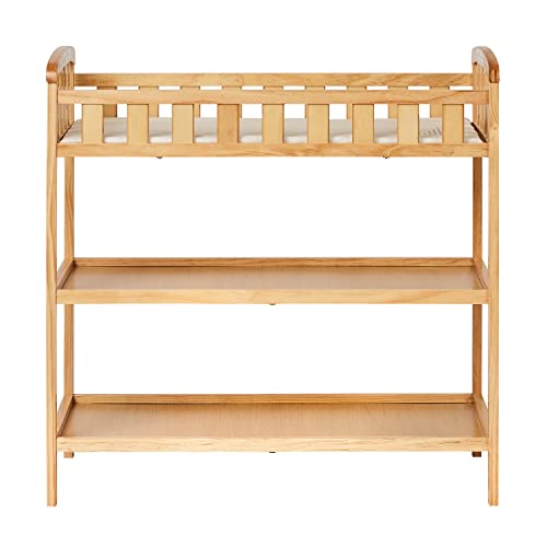 Dream On Me Emily Changing Table In Natural, Comes With 1" Changing Pad, Features Two Shelves, Portable Changing Station, Made Of Sustainable New Zealand Pinewood #TOP1