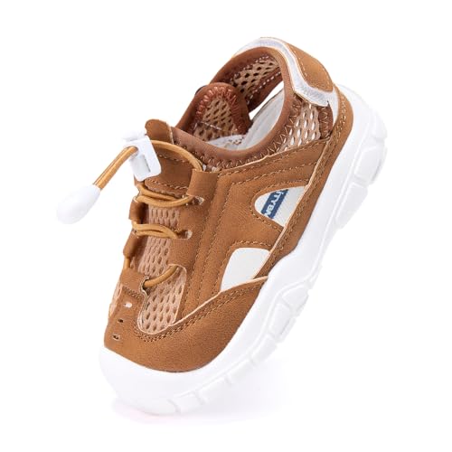 Image of BMCiTYBM Baby Boy Girl Closed Toe Summer Toddler Sandals Lightweight Shoes Infant Non-Slip First Walking Sneakers 6 9 12 18 24 Months 2-3 Years