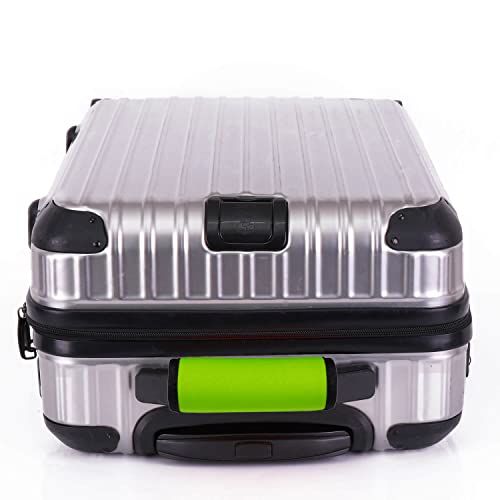 Image of Neoprene Luggage Handle Wraps for Traveling Bright Color Luggage Tags|Handle Wraps|Handle Covers (Limegreen)