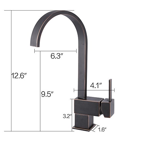 Yodel Modern Kitchen/Wet Bar Sink Faucet, Oil Rubbed Bronze #TOP4