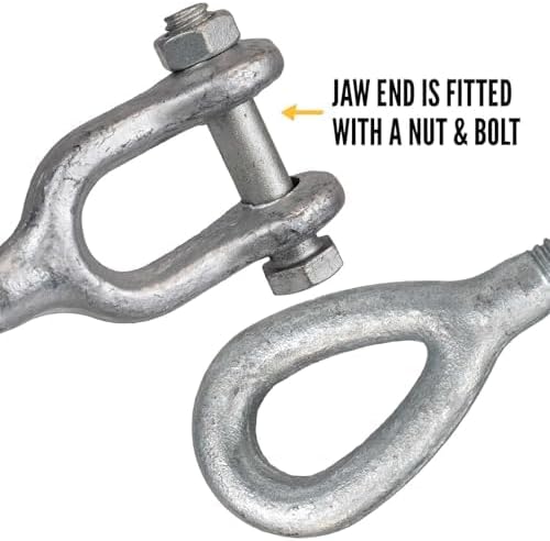 Tensor galvanizado quijada y ojal 5/8 x 12 pulg 4 pzas miniatura 7