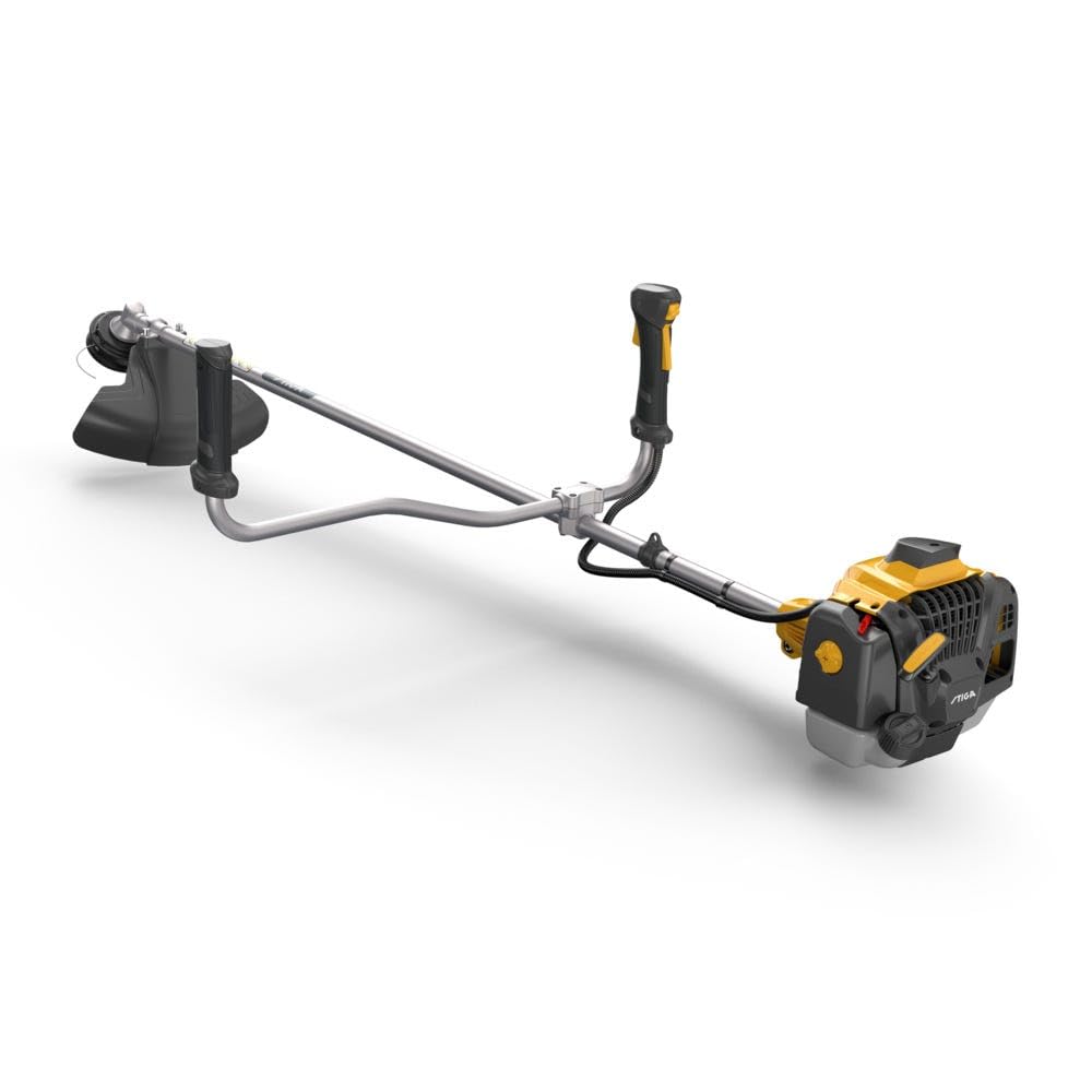STIGA BC 730 B Desbrozadora, 25,4 cm³, 43 cm - Manillar de Bicicleta, Cabeza Bump&Work - Hierbas tenaces y Matorrales